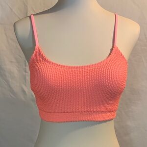 Pink Textured 2 piece bikini